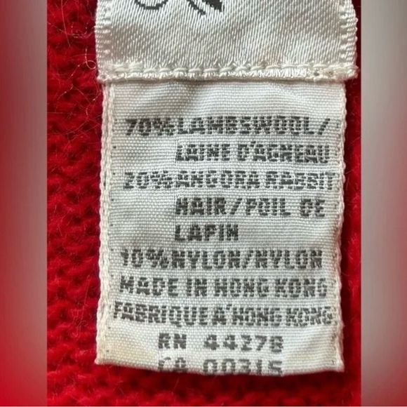 VTG Marisa Christina Red Lambswool/Angora Beaded Sequins Women Sweater Size S - Picture 9 of 14